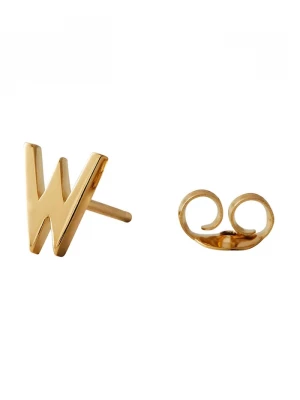 Obrázek produktu Design Letters Pozlacené stříbrné náušnice Design Letters zlatá