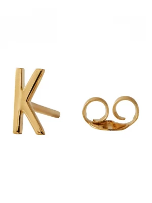 Obrázek produktu Design Letters Pozlacené stříbrné náušnice Design Letters zlatá