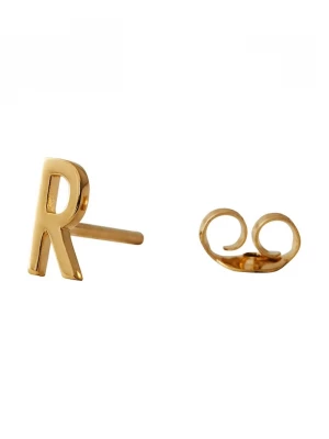 Obrázek produktu Design Letters Pozlacené stříbrné náušnice Design Letters zlatá