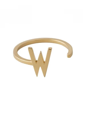 Obrázek produktu Design Letters Pozlacený stříbrný prsten zlatá