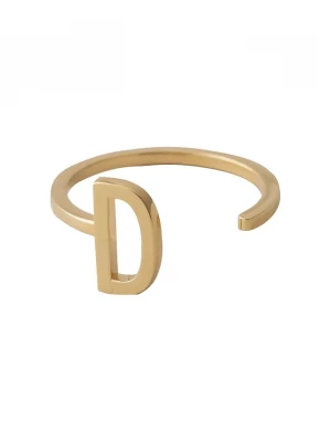 Obrázek produktu Design Letters Pozlacený stříbrný prsten Design Letters zlatá