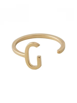 Obrázek produktu Design Letters Pozlacený stříbrný prsten zlatá