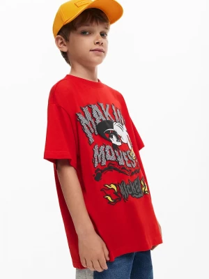 Obrázek produktu Desigual Dětské bavlněné tričko Desigual x Disney červená