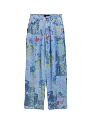Obrázek produktu Desigual Džíny modrá džínovina / trávově zelená / růžová