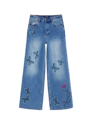 Obrázek produktu Desigual Džíny modrá / tmavě modrá / fuchsiová / magenta