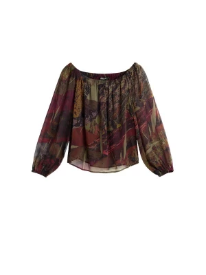 Obrázek produktu Desigual Halenka hnědá / olivová / burgundská červeň / černá