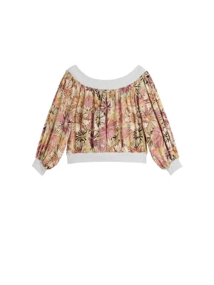 Obrázek produktu Desigual Halenka hnědá / pink / červená / bílá