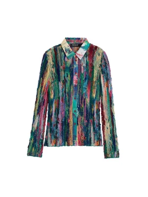 Obrázek produktu Desigual Halenka petrolejová / jedle / korálová / fuchsiová