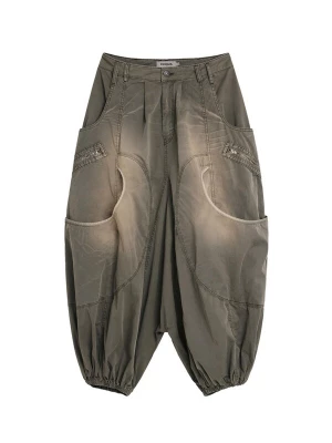 Obrázek produktu Desigual Harémové kalhoty režná / khaki