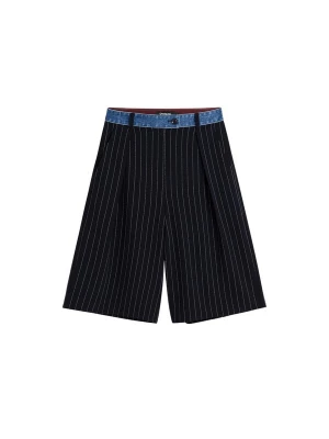 Obrázek produktu Desigual Kalhoty marine modrá / bílá