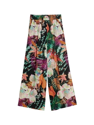 Obrázek produktu Desigual Kalhoty se sklady v pase mátová / oranžová / pink / černá