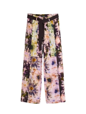 Obrázek produktu Desigual Kalhoty trávově zelená / růže / černá