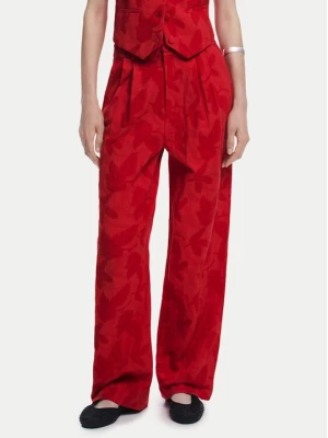 Obrázek produktu Desigual Kalhoty z materiálu Suitrojo 25SWPW33 Červená Straight Fit