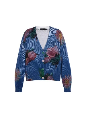 Obrázek produktu Desigual Kardigan námořnická modř / tmavě zelená / tmavě růžová