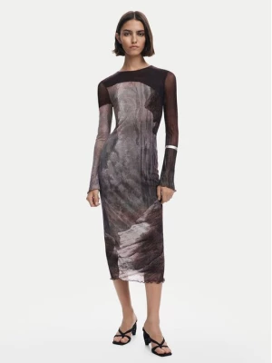 Obrázek produktu Desigual Každodenní šaty Abyss Lacroix 25WWVK01 Hnědá Slim Fit