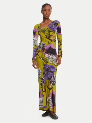 Obrázek produktu Desigual Každodenní šaty Neckline Lacroix 25WWVK37 Zelená Slim Fit
