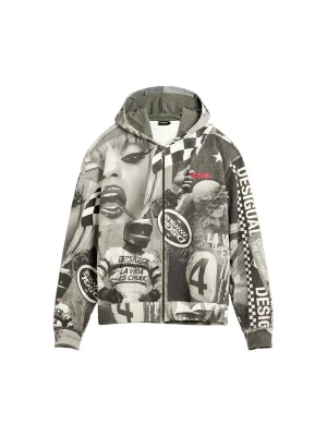 Obrázek produktu Desigual Mikina světle šedá / červená / černá / bílá