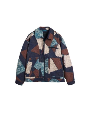 Obrázek produktu Desigual Přechodná bunda béžová / tyrkysová / tmavě modrá / hnědá