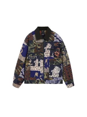 Obrázek produktu Desigual Přechodná bunda tmavě modrá / hnědá / zelená / offwhite