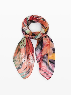 Obrázek produktu Desigual Šála oranžová / světle růžová / červená / černá