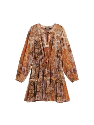 Obrázek produktu Desigual Šaty hnědá / jasně oranžová / tmavě oranžová / offwhite