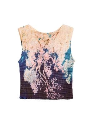 Obrázek produktu Desigual Top béžová / marine modrá / růže