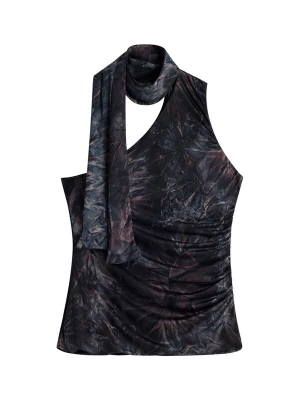 Obrázek produktu Desigual Top hnědá / fialová / černá / stříbrná