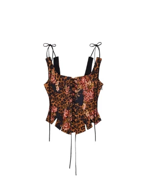 Obrázek produktu Desigual Top koňaková / starorůžová / rezavě červená / černá