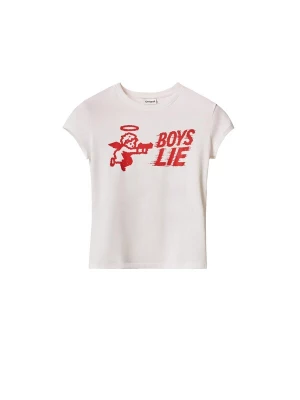 Obrázek produktu Desigual Tričko 'Boys Lie' červená / bílá