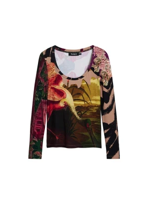 Obrázek produktu Desigual Tričko cappuccino / olivová / červená / černá
