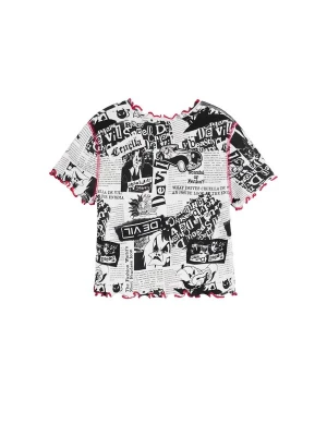 Obrázek produktu Desigual Tričko 'Cruella Disney' červená / černá / bílá