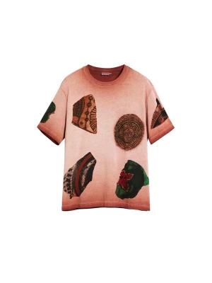 Obrázek produktu Desigual Tričko kaštanově hnědá / jedle / meruňková / broskvová
