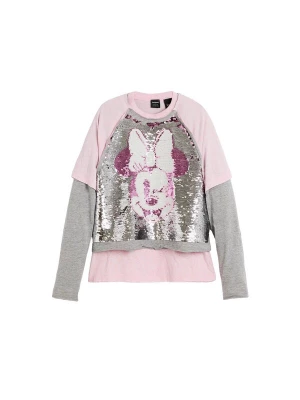 Obrázek produktu Desigual Tričko 'Minnie Mouse' šedý melír / růžová / stříbrná / bílá