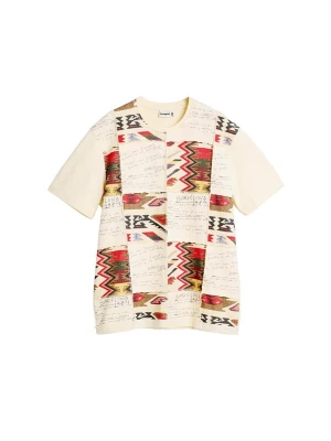 Obrázek produktu Desigual Tričko olivová / tmavě červená / černá / barva bílé vlny