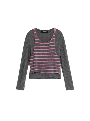 Obrázek produktu Desigual Tričko tmavě šedá / pink