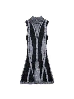 Obrázek produktu Desigual Úpletové šaty šedá / černá