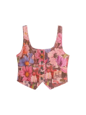 Obrázek produktu Desigual Vesta modrá / světle růžová / červená