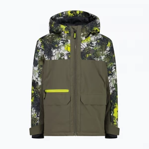 Obrázek produktu Dětská lyžařská bunda CMP 36W0714P Fix Hood olive / acido Zelená