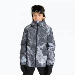 Obrázek produktu Dětská snowboardová bunda Quiksilver Mission Printed thermostamp grayscale šedá