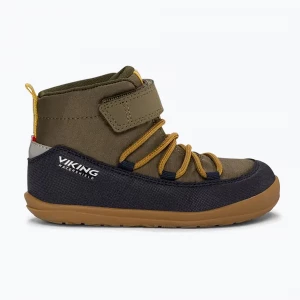 Obrázek produktu Dětské barefoot boty Viking Birch Barefoot Mid 1V Waterproof navy / olive Zelená
