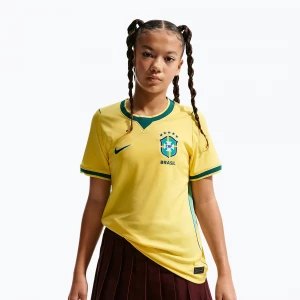 Obrázek produktu Dětské fotbalové tričko Nike Brazil 2026 Stadium Home Soccer Replica canary / light menta / geode teal Žlutá
