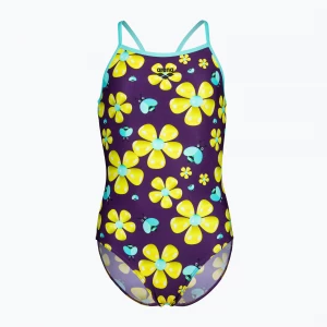 Obrázek produktu Dětské jednodílné plavky arena Spring Lightdrop Back plum multi / water Žlutá