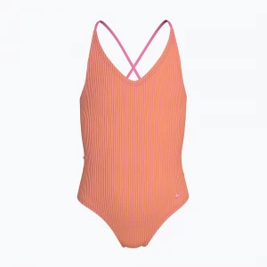 Obrázek produktu Dětské jednodílné plavky Nike Ocean Bound Ripple Texture Lace Up pink glow