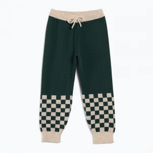 Obrázek produktu Dětské kalhoty KID STORY Merino green chessboard