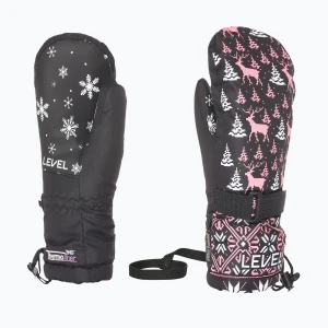 Obrázek produktu Dětské lyžařské rukavice Level Junior Mitt ninja pink šedá