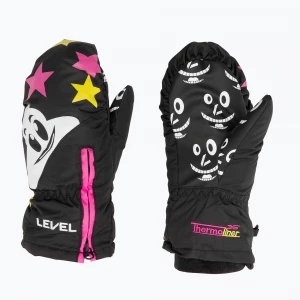 Obrázek produktu Dětské lyžařské rukavice Level Lucky Mitt ninja pink Černá