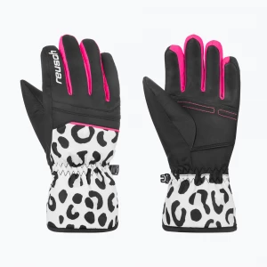 Obrázek produktu Dětské lyžařské rukavice Reusch Alan Junior white / grey leopard