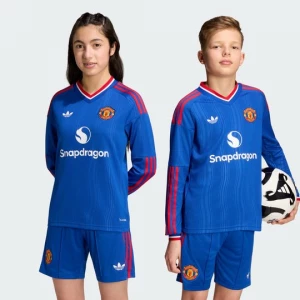 Obrázek produktu Dětský venkovní dres Manchester United 26/27 s dlouhým rukávem Adidas Royal Blue