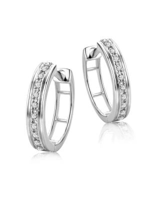 Obrázek produktu DIAMANT LETERNEL Náušnice 'Ohrringe aus 375 Weißgold mit Diamant' stříbrná DIAMANT L'ÉTERNEL
