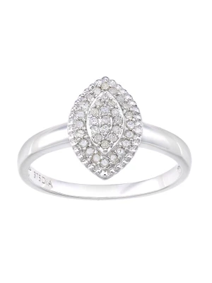 Obrázek produktu DIAMANT LETERNEL Prsten 'Cluster-Ring aus 375 Weißgold mit 0.16 Karat Diamant' stříbrná DIAMANT L'ÉTERNEL